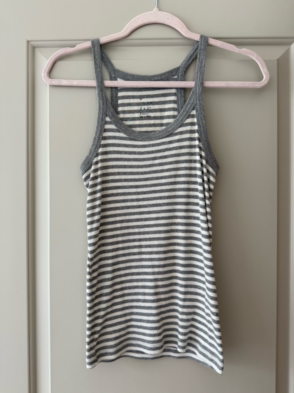 A New Day Striped Gray & White Women's Tank Top